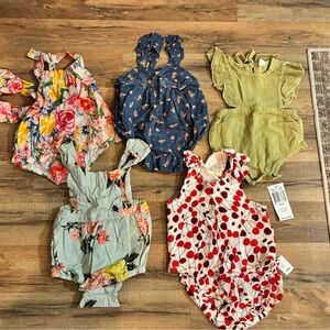 8 Assorted Baby Rompers 3-6mo